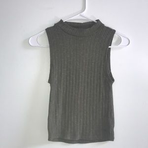 American Eagle Army Green Crop Top Tank